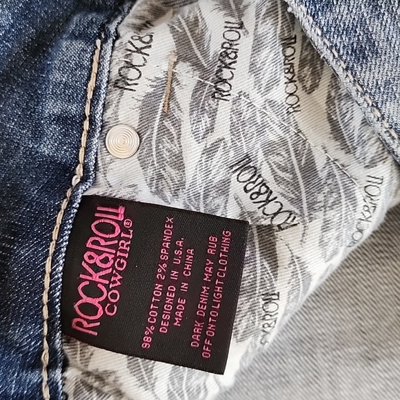 ROCK&ROLL COWGIRL Denim, Boyfriend Skinny, W 27 L 32, SUPER CUTE 😍 - Picture 3 of 8